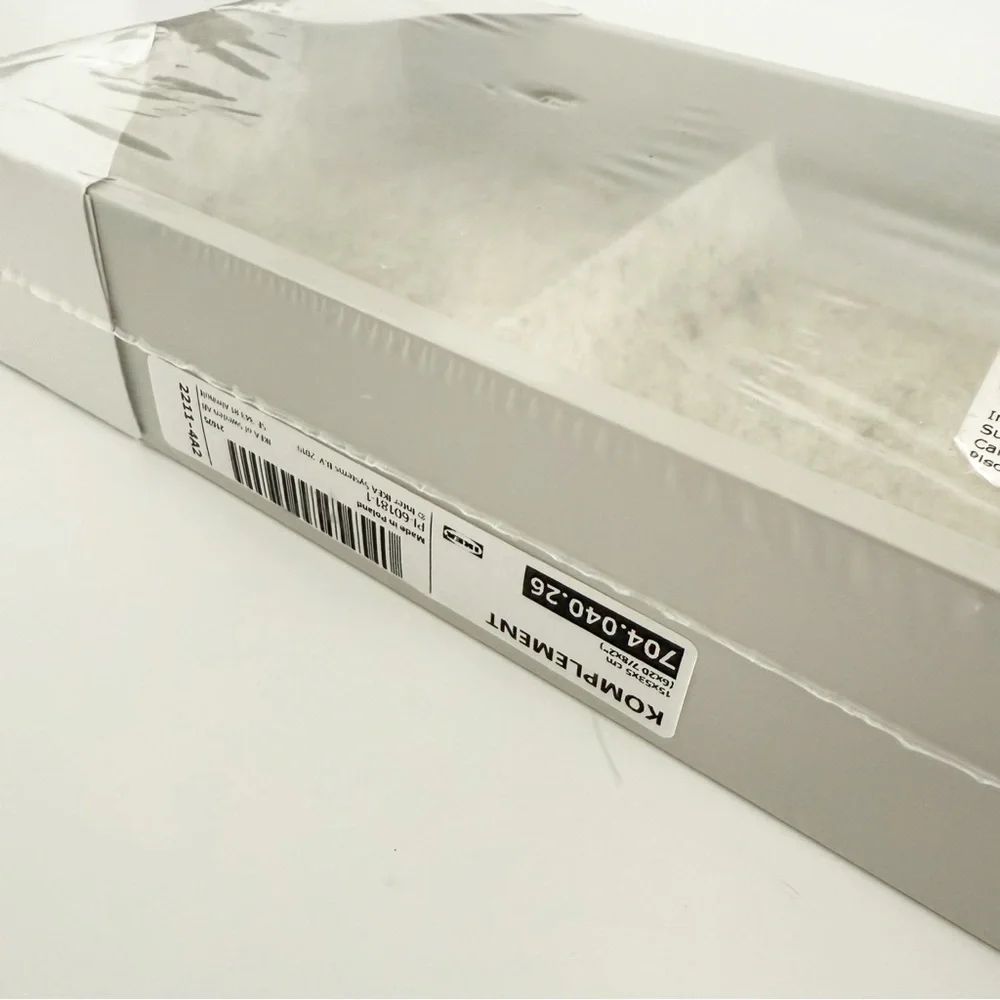 NEW IKEA KOMPLEMENT Storage with 4 compartments, light gray, 6x20 7/8x2 